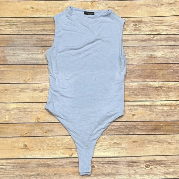 Naked Wardrobe The NW Sleeveless Bodysuit in Periwinkle Size Small - Picture 3 of 7